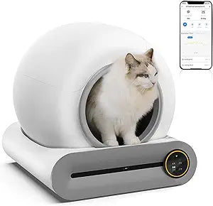 Tonepie Smart Cat Litter Box Self Cleaning 65L App Control Pet Cats Toilet Litter Tray Caixa De Areia Inteligente Para Gatos